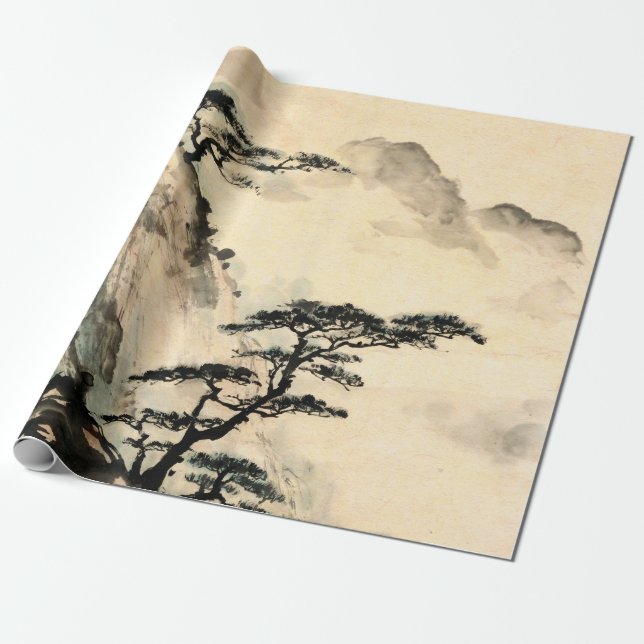 Chinesische Landschaftsmalerei,chinesisch,malend,j Geschenkpapier (Ungerollt)