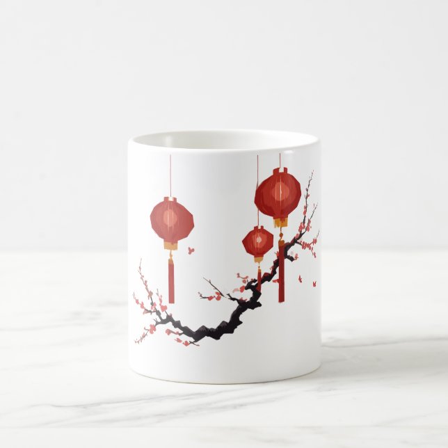 Chinesische Lanterns-Tasse Kaffeetasse (Mittel)