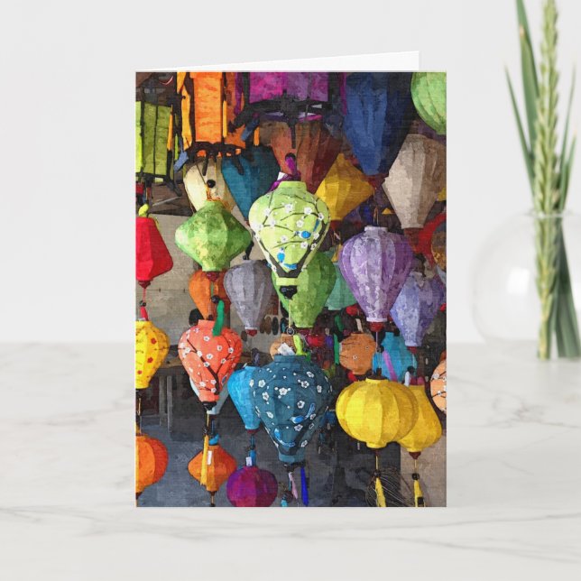 Chinesische Laternen Karte (Vorderseite)