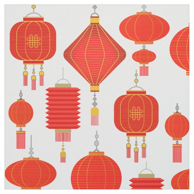 Chinesische Laternen Stoff (Muster)