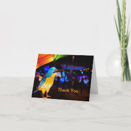 Chinesische Laternenart Bluebird Notecard