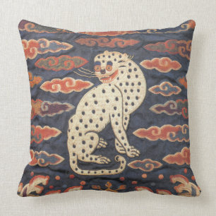 Chinesische Leopard-Katze im Wolken-Kissen Kissen