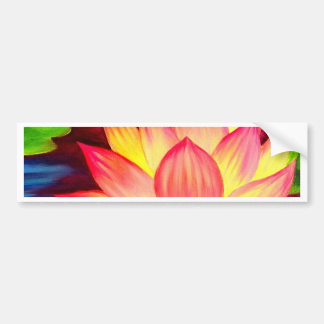 Chinesische Lotos-Wasser-Lilien-Blumen-Kunst - Autoaufkleber (Vorne)