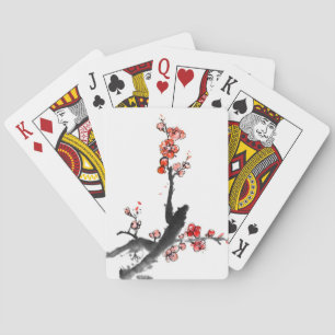 Chinesische Malerei auf Blume, Pflaumenblüte Spielkarten