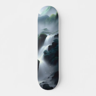 Chinesische Malerei eines Wasserfalls Skateboard