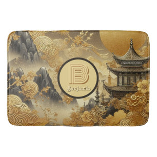 Chinesische Malerei Imitate Golden Dripping Mit Mo Badematte