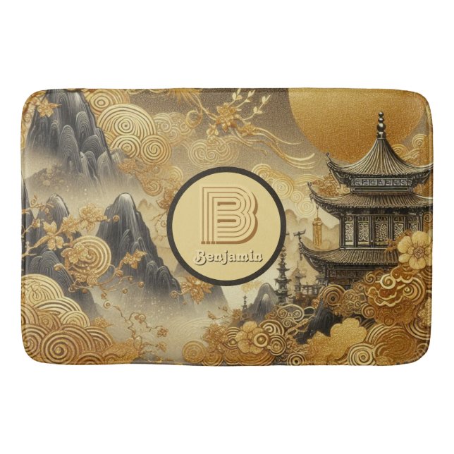 Chinesische Malerei Imitate Golden Dripping Mit Mo Badematte (Vorderseite)