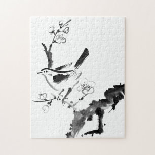 Chinesische Malerei, Pflaumenblüte und Vogel
