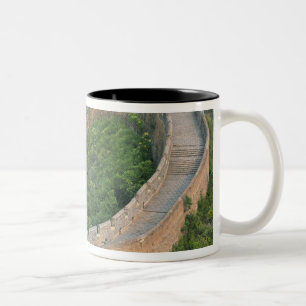 Chinesische Mauer bei Jinshanling, China. Zweifarbige Tasse