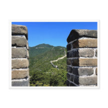 Chinesische Mauer durch alte Schlachtzinnen gerahm