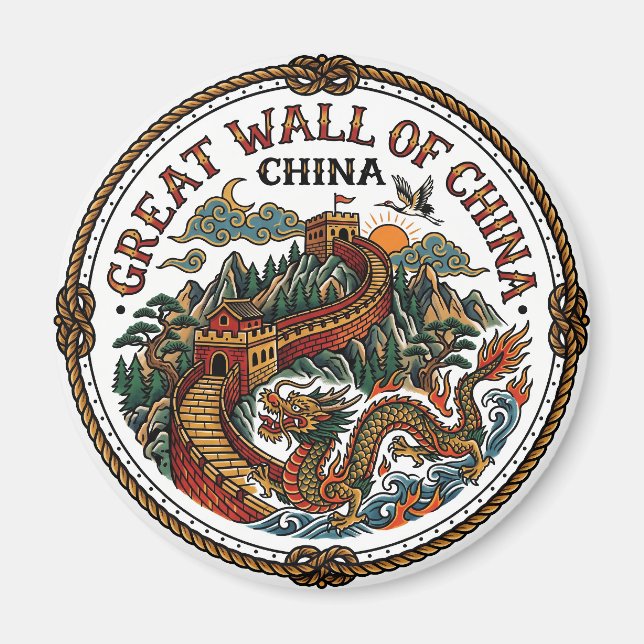 Chinesische Mauer Magnet (Vorne)