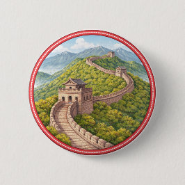 Chinesische Mauer-Taste Button