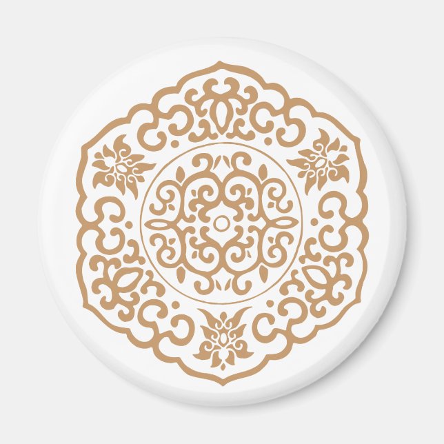 Chinesische Medallion gelb Magnet (Vorne)