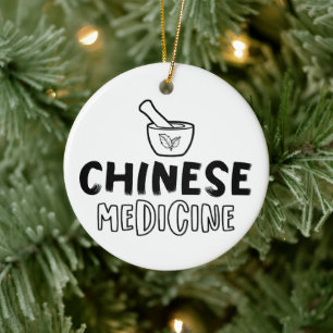Chinesische Medizin Heilkräuter Kräutertherapie Keramik Ornament