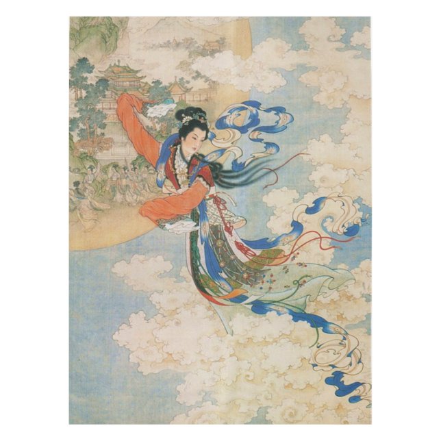Chinesische Mond-Göttin-Tischdecke Tischdecke (Vorderseite)