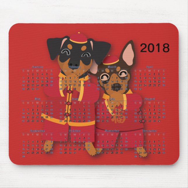 Chinesische neues Jahr GongXi minimale Mousepad (Vorne)