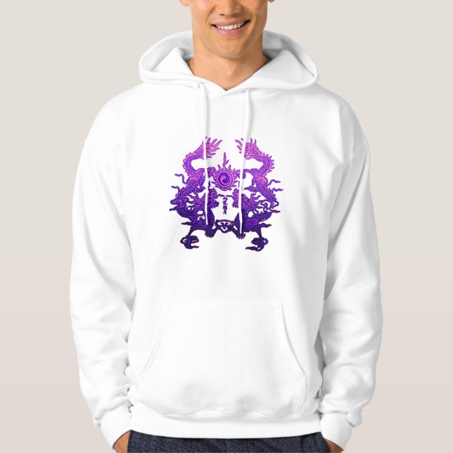 CHINESISCHE NEUES JAHR lila Drachen Hoodie (Vorderseite)