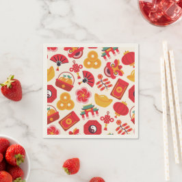 Chinesische Neujahrssymbole 2024 Party Napkins Serviette