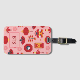 Chinesische Neujahrssymbole rosa Blossom Gepäckanhänger