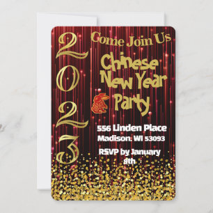 Chinesische Neujahrsveranstaltung - Party Einladun Einladung