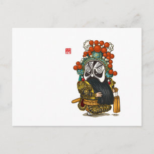 Chinesische Opernkarte Postkarte - Xiang Yu