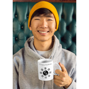 Chinesische Orgeluhr-Meridiane Akupunkturelemente Zweifarbige Tasse