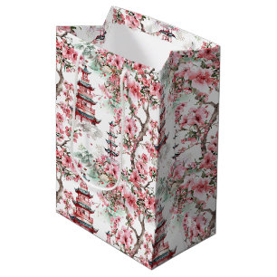 Chinesische Pagode - Kirschblüten (10) Mittlere Geschenktüte