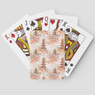 Chinesische Pagode mit Kirschblüten (1) Spielkarten