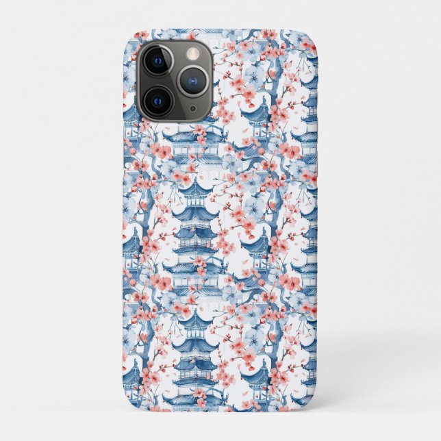 Chinesische Pagode mit Kirschblüten (5) Case-Mate iPhone Hülle (Rückseite)