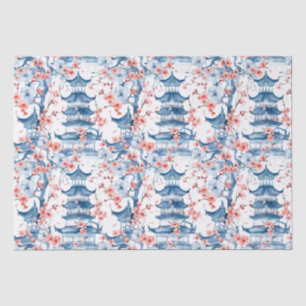 Chinesische Pagode mit Kirschblüten (5) Seidenpapier