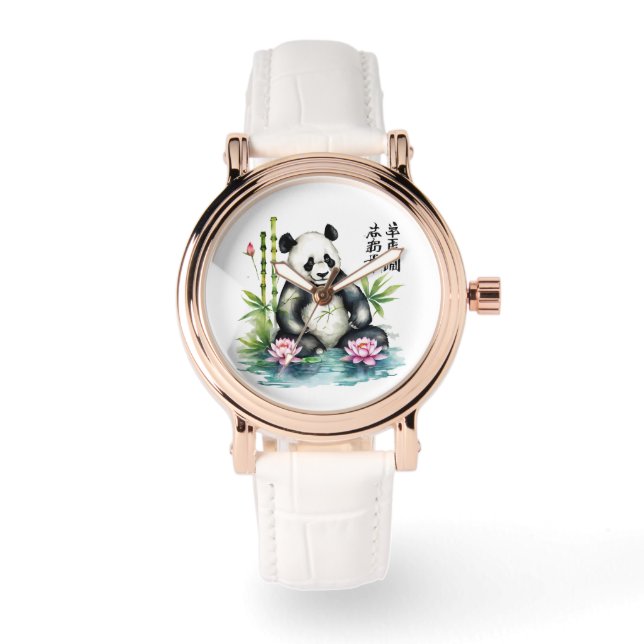 Chinesische Panda-Armbanduhr Armbanduhr (Vorderseite)