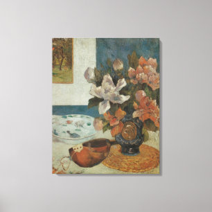 Chinesische Päonien und Mandoline von Paul Gauguin Leinwanddruck