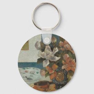 Chinesische Päonien und Mandoline von Paul Gauguin Schlüsselanhänger