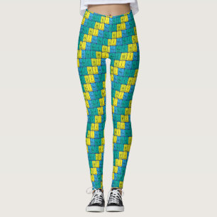 Chinesische periodische Tabelle patriotische Leggi Leggings