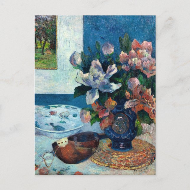 Chinesische Pfennig und Mandolin | Paul Gauguin Postkarte (Vorderseite)