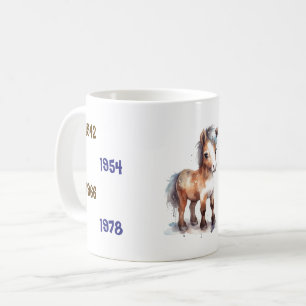 Chinesische Pferdejahre 1942 bis 2026 Kaffeetasse