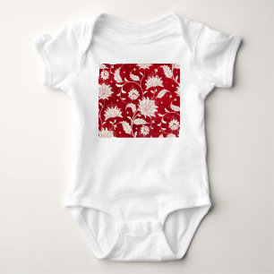 Chinesische Porzellannachahmung: Blumenmalerei Baby Strampler