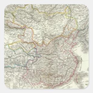 Chinesische Reich - chinesisches Reich Quadratischer Aufkleber