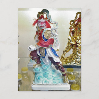 Chinesische religiöse Statue Postkarte