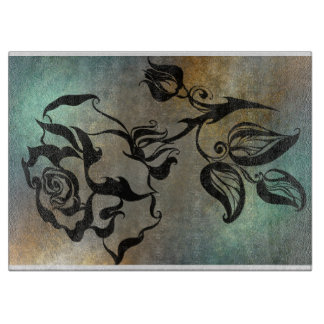 Chinesische Rose Schneidebrett