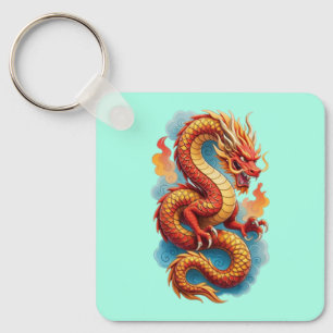 Chinesische Rote Drache Feuer-Illustration-67561 Schlüsselanhänger