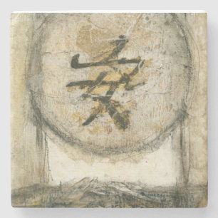 Chinesische Ruhe-Malerei von Mauro Steinuntersetzer