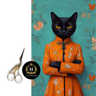 Chinesische Schwarze Katze Dekoupage Seidenpapier