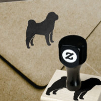 Chinesische Shar Pei Hunde Silhouette