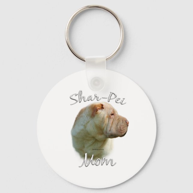 Chinesische Shar-Pei-Mama 2 Schlüsselanhänger (Vorderseite)