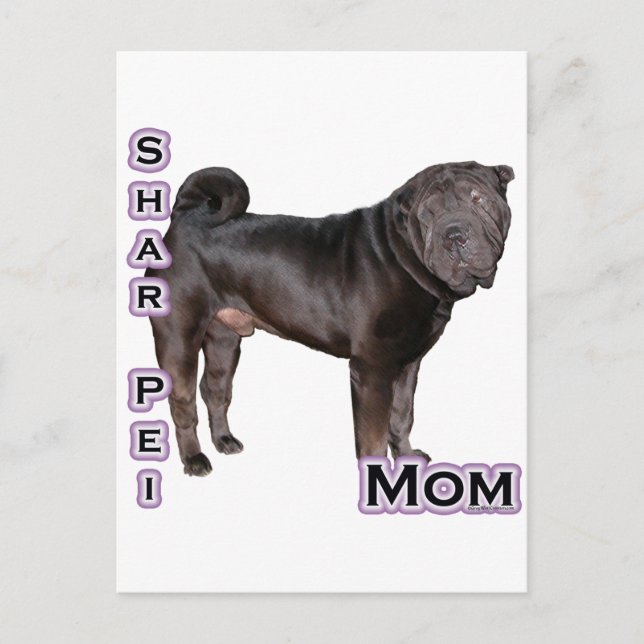 Chinesische Shar-Pei-Mama 4 Postkarte (Vorderseite)