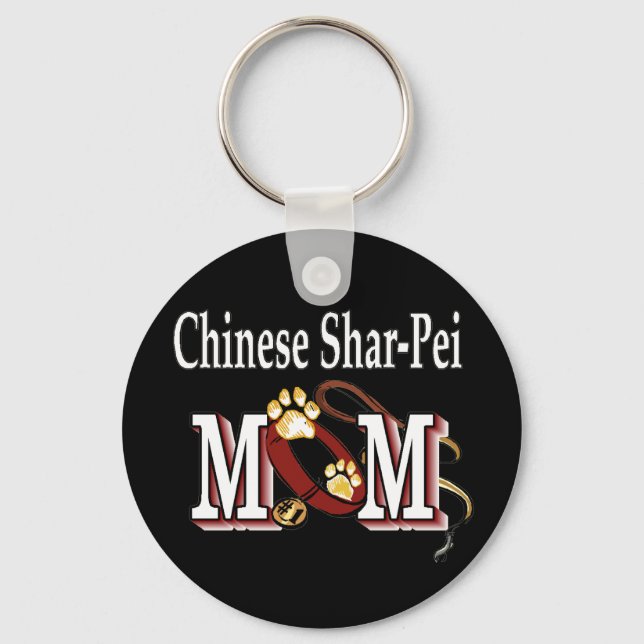 Chinesische Shar-pei-Mama Schlüsselanhänger (Vorderseite)