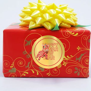 Chinesische Silvesteraufkleber für die geteilte Bi Runder Aufkleber