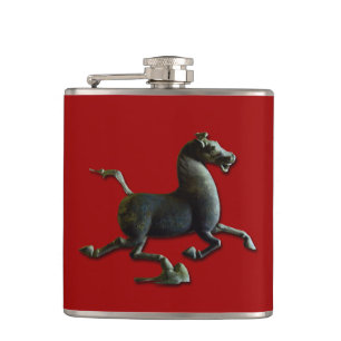 Chinesische Skulptur Jahr Zodiac Flasche Flachmann