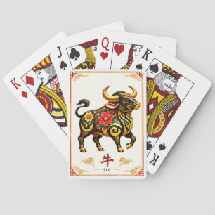 Chinesische Sternzeichen-Ochse-Spielkarten Spielkarten